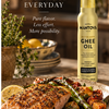 Mantova Butter Taste Ghee Oil Spray with salmon and roasted vegetables
