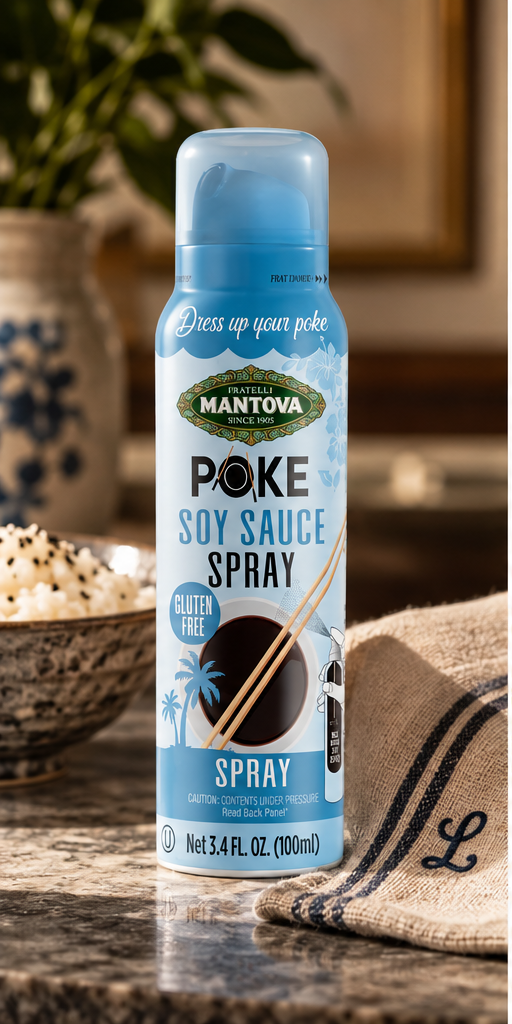 Mantova Poke Soy Sauce Spray luxury product hero