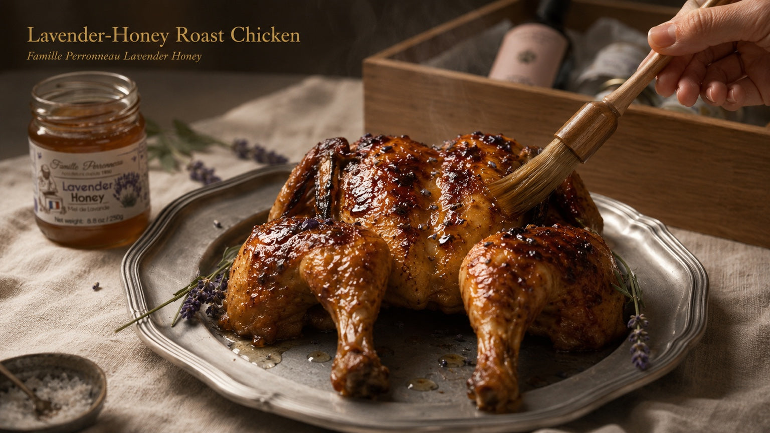 Lavender-honey roast chicken